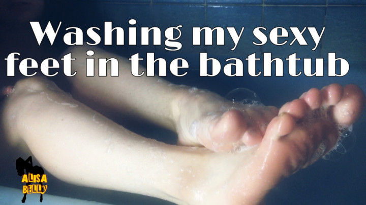 Toe fetish, sucking CallMeBabyBlue - [1.96GB] bathtub foot CANDI HAS